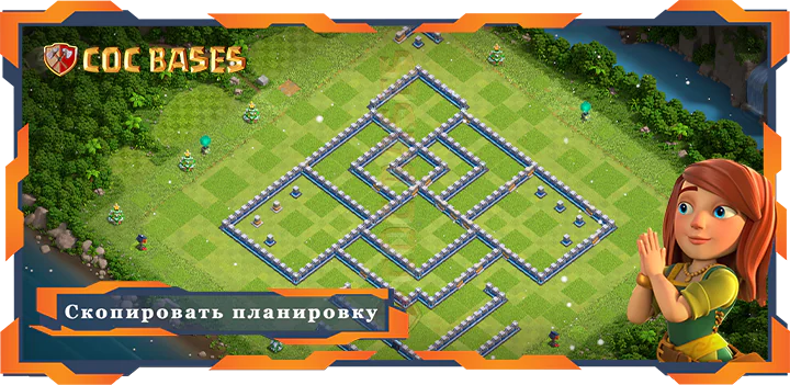 COC базы стен Топ Защита база TH14 с ссылкой, Анти 2 Звезды, Анти 3 Звезды,Анти трофей планировки - Clash of Clans (03)