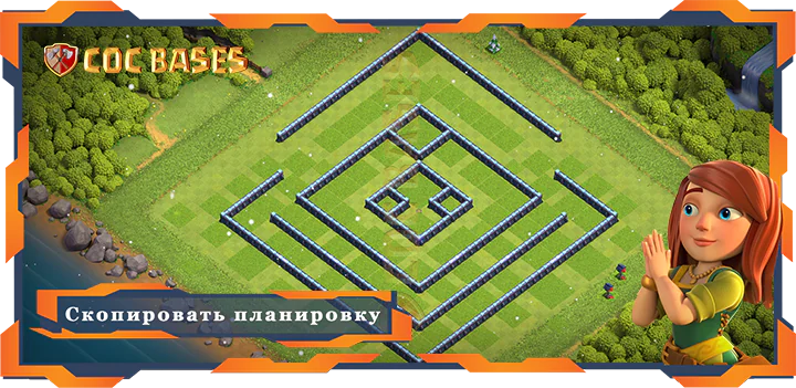 COC базы стен Топ Фарм База ТХ13 с Ссылкой, Гибридные, Легендарная Лига Планировка - Clash of Clans (18)