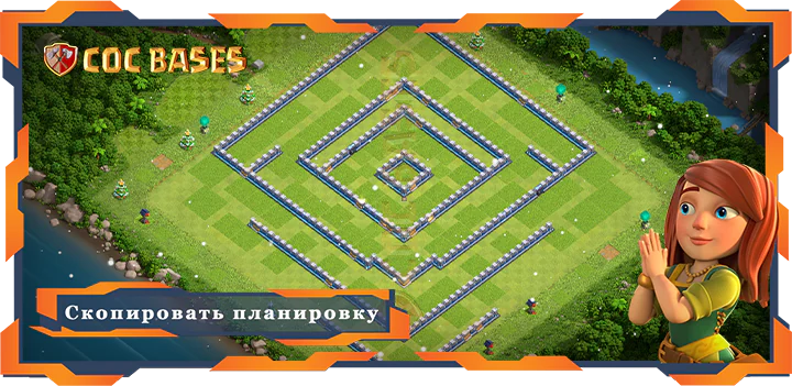 COC базы стен Топ Фермерская База TH14 с Ссылкой, Анти-Воздух Электродракон, Гибридные планировки - Clash of Clans (21)