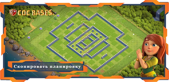 COC базы стен Топ макс уровня фарма база ТХ12 со ссылкой, Анти 2 Звезды, Анти-Воздух, Гибридные планировка - Clash of Clans (05)