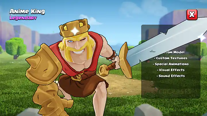 Clash Anime King Hero Skin