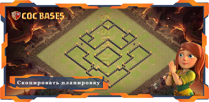 COC базы стен Топ Военная База ТХ9 со Ссылкой, Защита, Анти Всё, ВоенныеКВЛ, Гибридные Планировки - Clash of Clans (24)