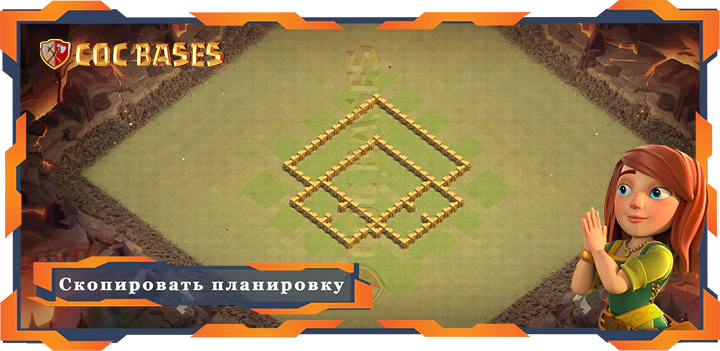COC базы стен Топ Военная база Tx5 с ссылкой, Анти 2 Звезды, Анти 3 Звезды, Анти-Воздух, ВоенныеКВЛ планировки - Clash of Clans (02)