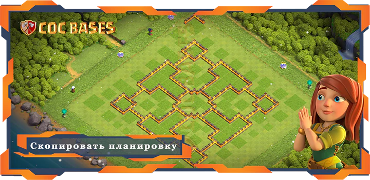 COC базы стен Топ Гибридные База tx10 со ссылкой, Фарм планировки - Clash of Clans (06)