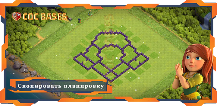 COC базы стен Топ Фарм База TH7 с ссылкой, Гибридные планировки - Clash of Clans (24)