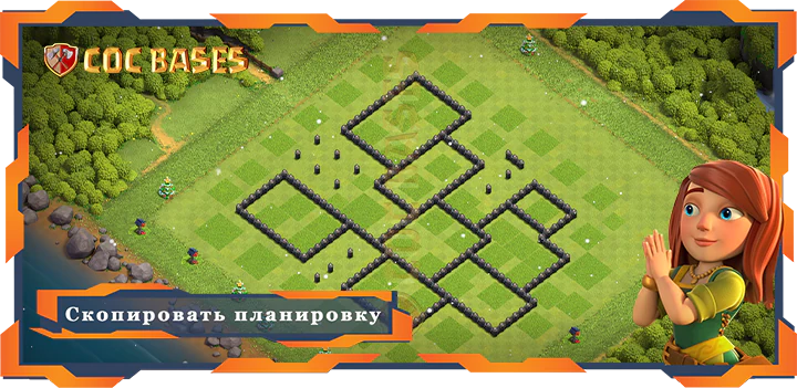 COC базы стен Топ Фарм База ТХ8 макс уровни с ссылкой, Гибридные планировки - Clash of Clans (10)