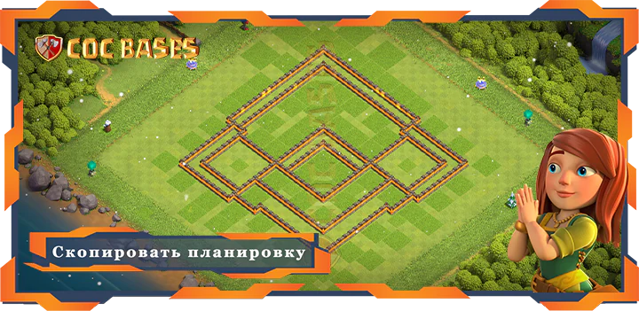 COC базы стен Топ Фарм база TH10 макс уровни с ссылкой, Гибридные, Анти Все планировки - Clash of Clans (20)