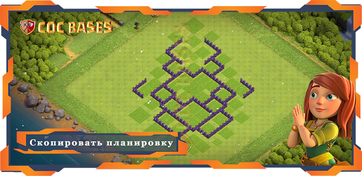 COC базы стен Топ Фарм база ТХ7 Макс Уровни с ссылкой, Гибридные, Анти Всё планировка - Clash of Clans (10)