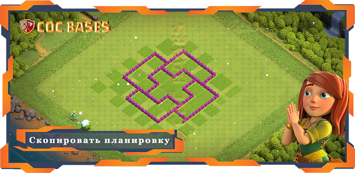COC базы стен Топ база TH6 Макс Уровни с ссылкой, Гибридные планировки - Clash of Clans (16)