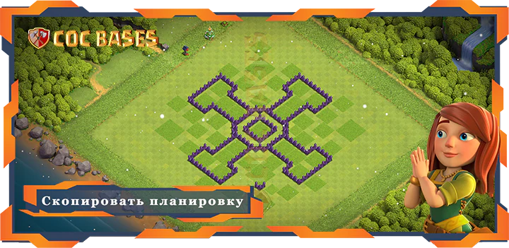 COC базы стен Топ база TH7 Макс Уровни с ссылкой, Фарм планировка - Clash of Clans (18)