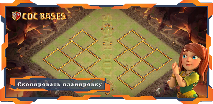 COC базы стен Топ военная база TH10 макс уровни с ссылкой, Анти Все, ВоенныеКВЛ планировка - Clash of Clans (22)