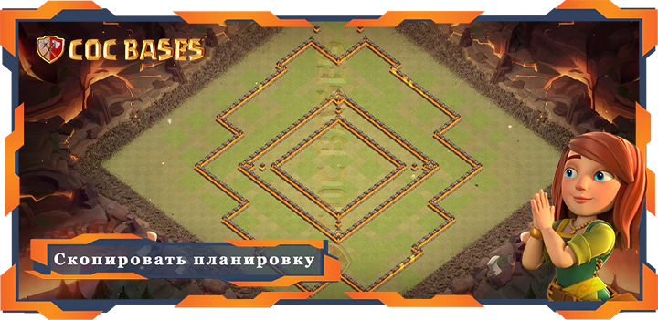 COC базы стен Топ военная база TH10 с ссылкой, Анти 2 Звезды, ВоенныеКВЛ, Анти Все планировка - Clash of Clans (21)