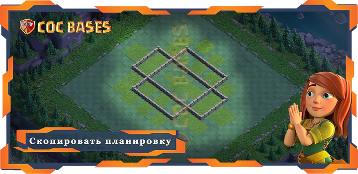 COC дом базы стен Лучший дом строителя уровня 5 база со ссылкой, анти 2 звезды, анти 3 звезды планировки - Clash of Clans БХ5 (04)