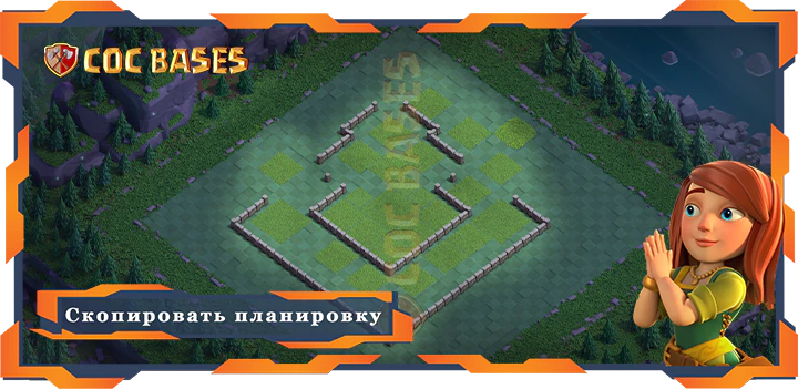 COC дом базы стен Лучший дом строителя уровня 5 база со ссылкой, анти 3 звезды планировки - Clash of Clans БХ5 (06)
