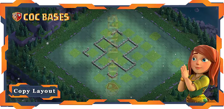 Coc Builder Bases Wall Best Builder Hall Level 4 Base with Link, Anti 3 stars Layout - Clash of Clans BH4 (13)