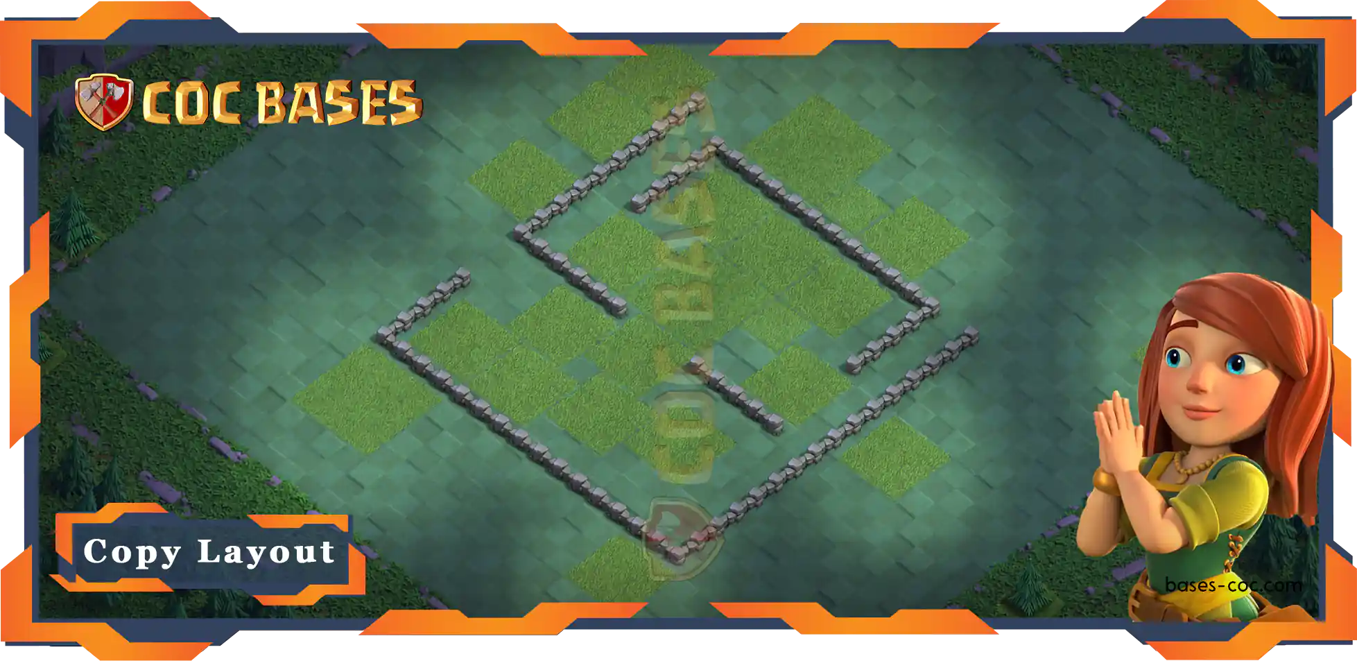 Coc Builder Bases Wall Best Builder Hall Level 4 Base with Link - Clash of Clans BH04 (16)