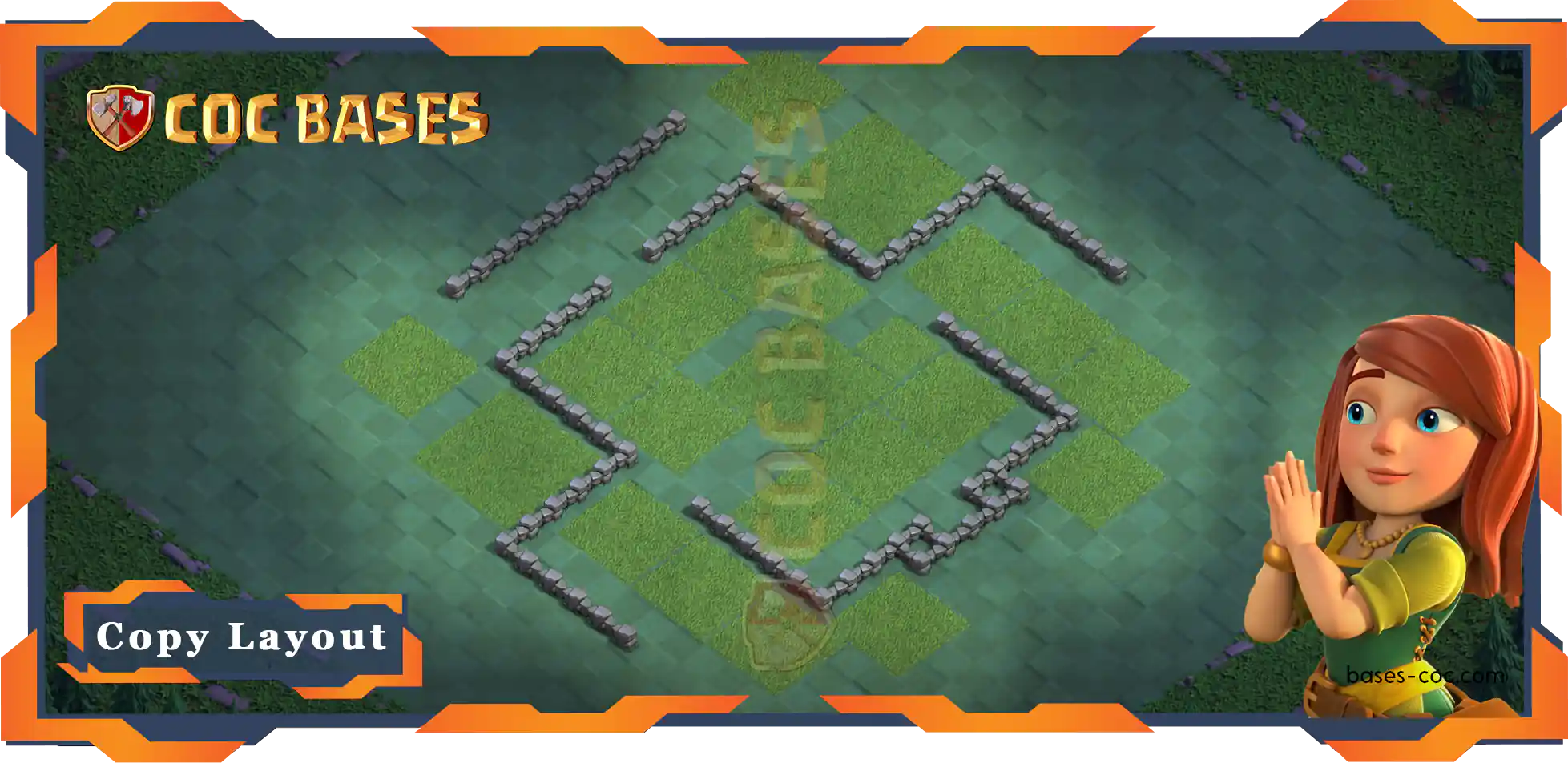 Coc Builder Bases Wall Best Builder Hall Level 4 Base with Link - Clash of Clans BH04 (17)