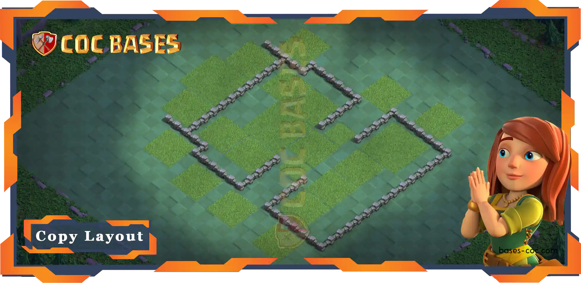 Coc Builder Bases Wall Best Builder Hall Level 4 Base with Link - Clash of Clans BH04 (18)