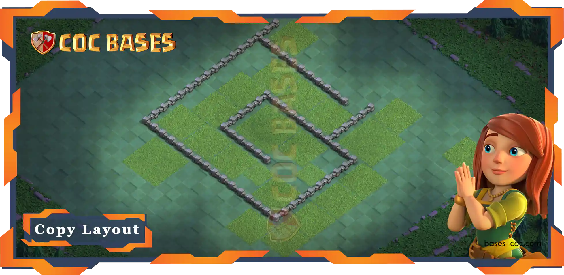 Coc Builder Bases Wall Best Builder Hall Level 4 Base with Link - Clash of Clans BH04 (21)