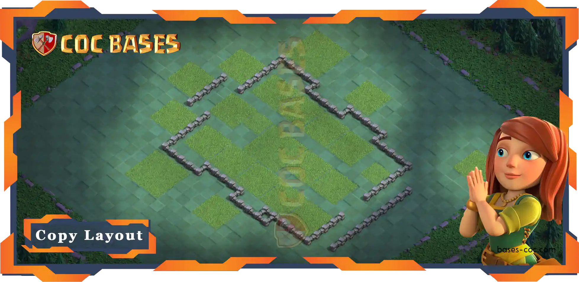 Coc Builder Bases Wall Best Builder Hall Level 4 Base with Link - Clash of Clans BH04 (22)