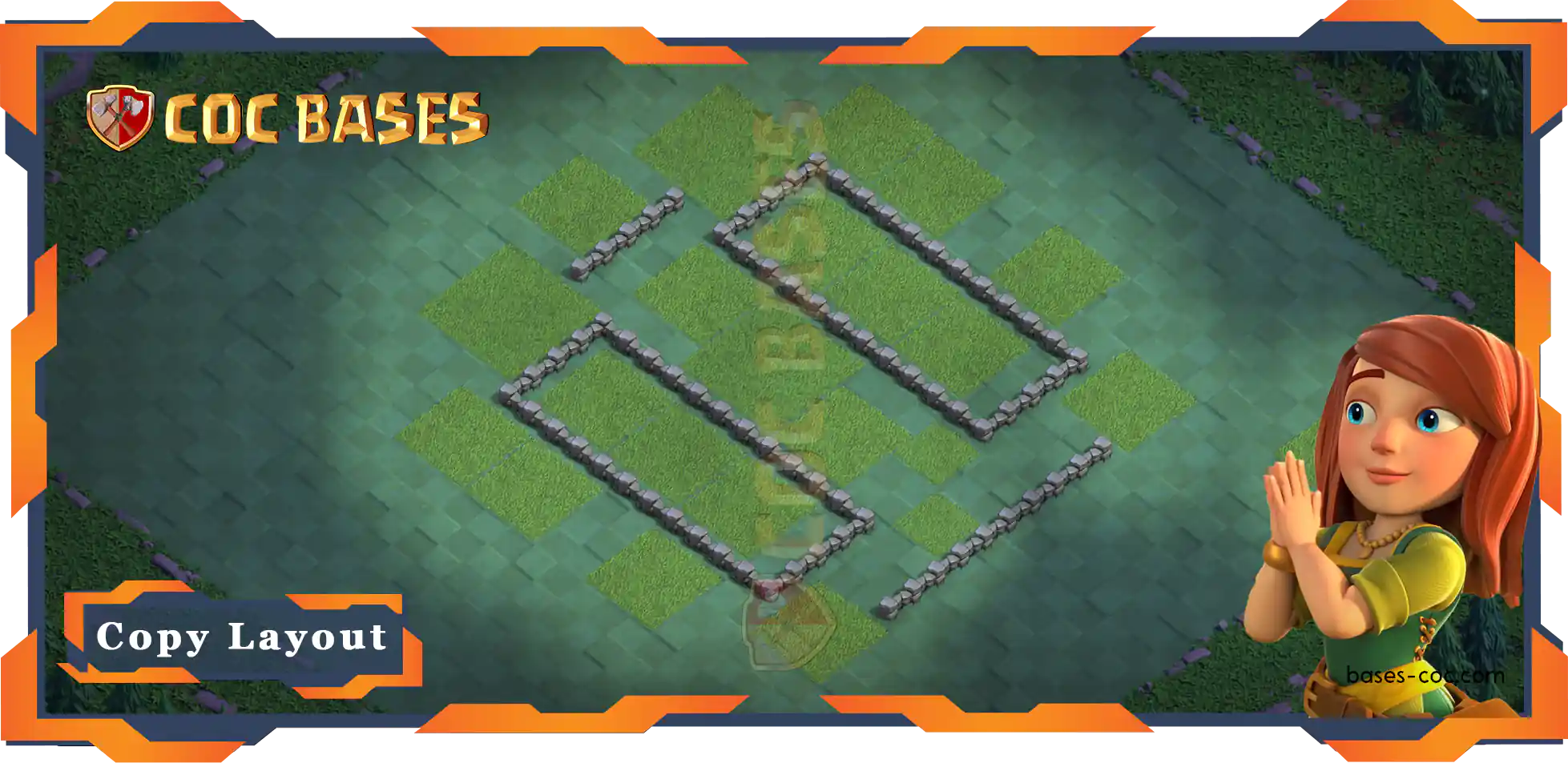 Coc Builder Bases Wall Best Builder Hall Level 4 Base with Link - Clash of Clans BH04 (23)