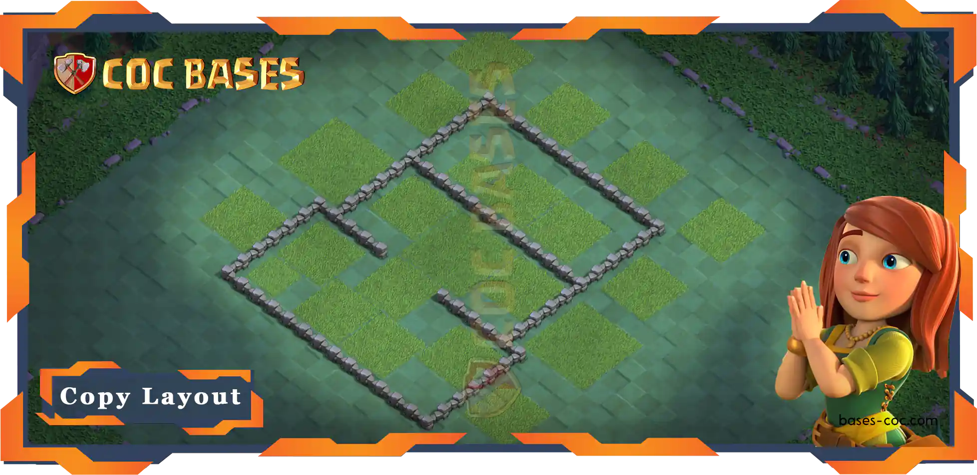 Coc Builder Bases Wall Best Builder Hall Level 4 Base with Link - Clash of Clans BH04 (24)