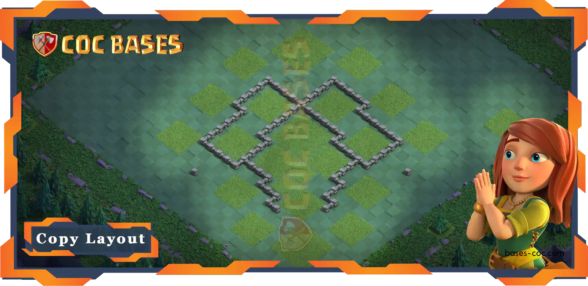 Coc Builder Bases Wall Best Builder Hall Level 4 Base with Link - Clash of Clans BH04 (25)