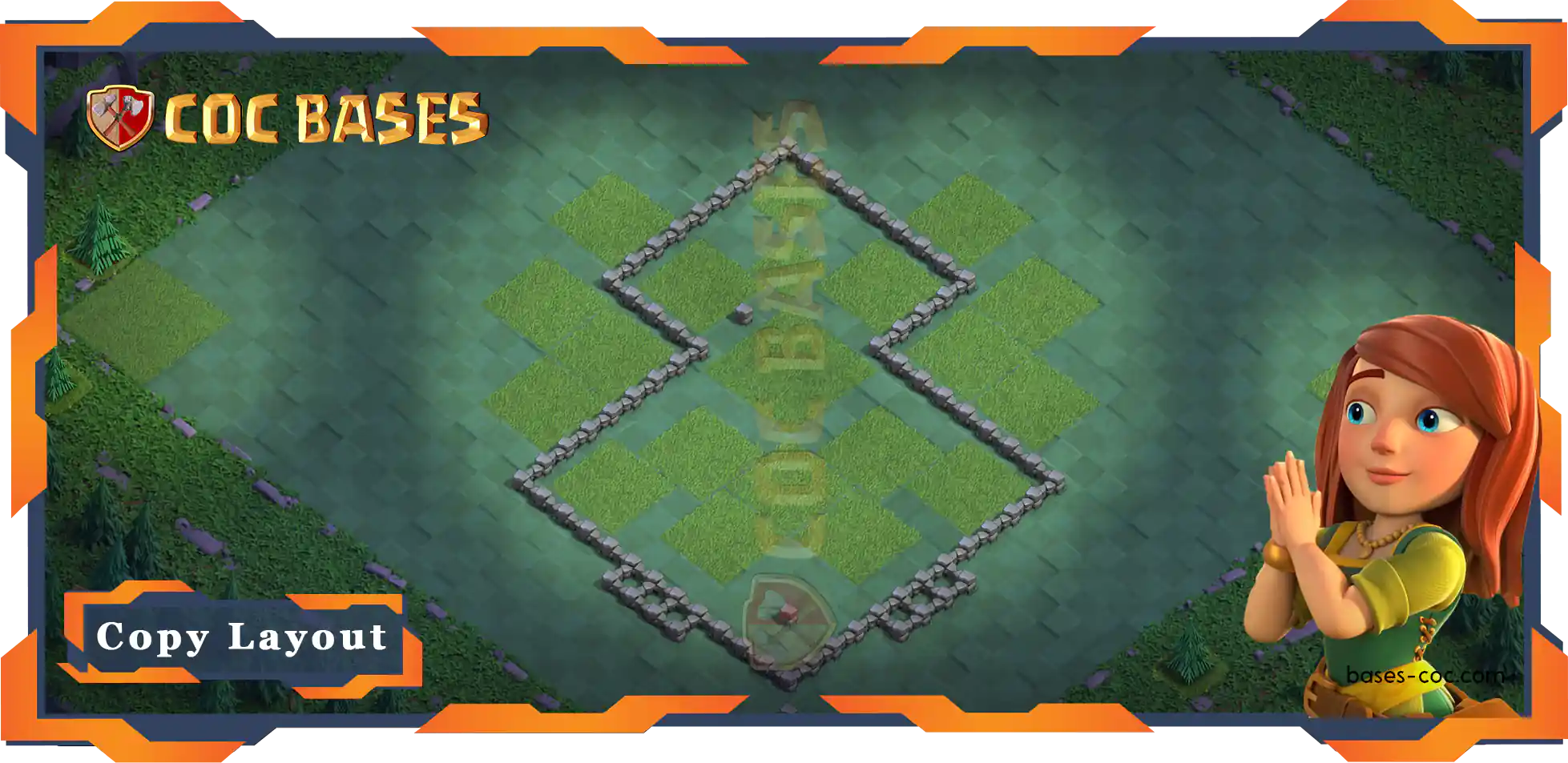 Coc Builder Bases Wall Best Builder Hall Level 4 Base with Link - Clash of Clans BH04 (26)