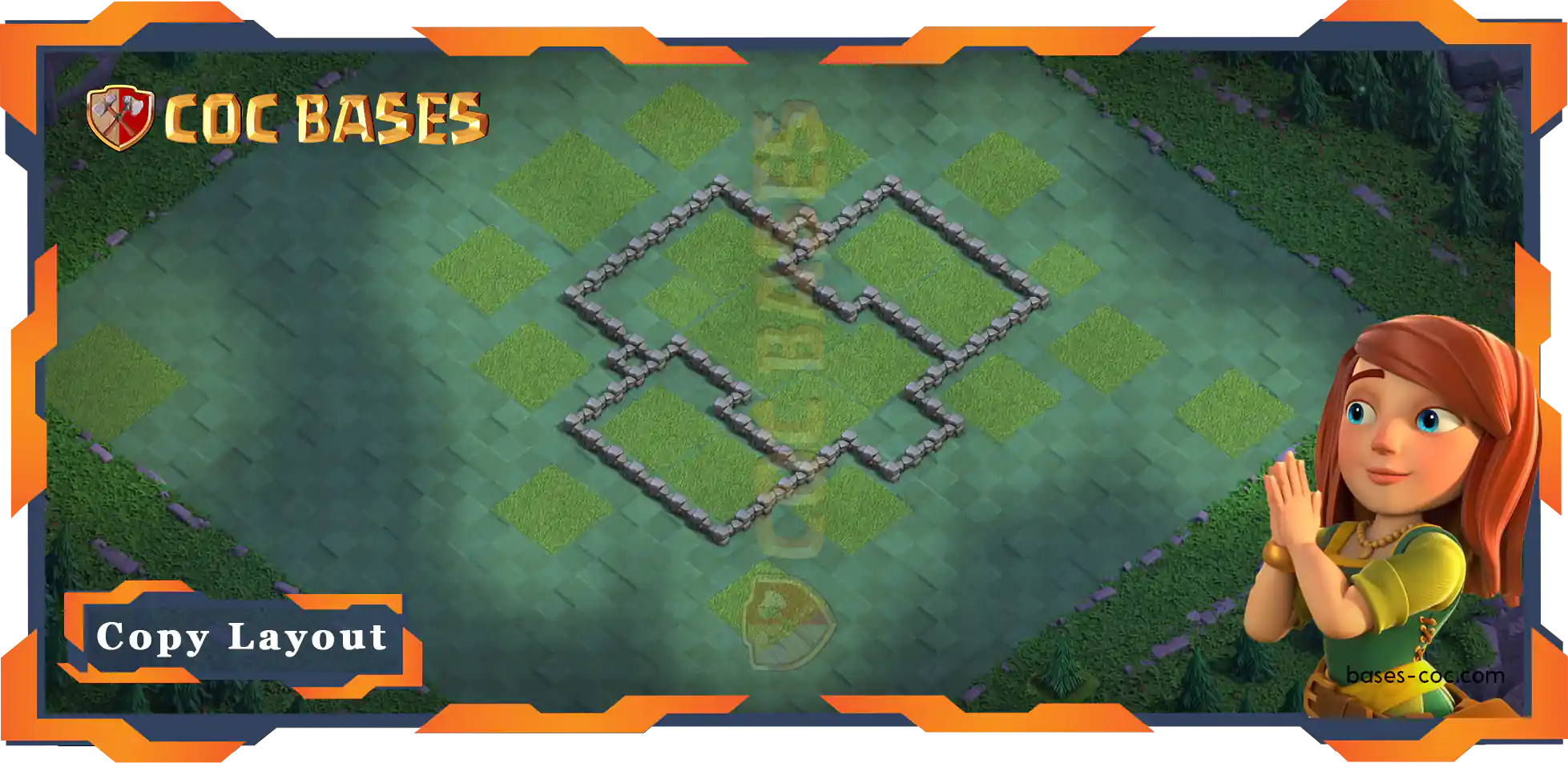Coc Builder Bases Wall Best Builder Hall Level 4 Base with Link - Clash of Clans BH04 (28)