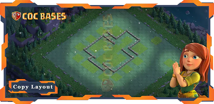 Coc Builder Bases Wall Builder Hall Level 4 Base with Link, Anti 3 stars Layout - Clash of Clans BH4 (02)
