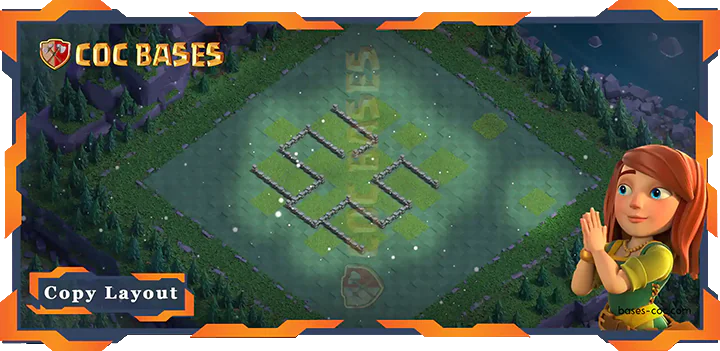 Coc Builder Bases Wall Top Builder Hall Level 4 Base with Link, Anti 2 stars Layout - Clash of Clans BH4 (05)