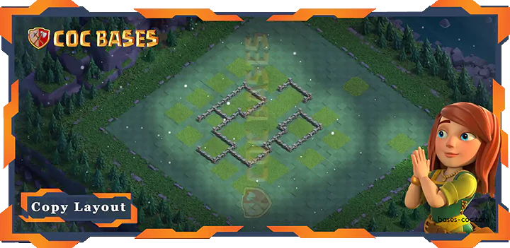 Coc Builder Bases Wall Top Builder Hall Level 4 Base with Link, Anti Everything Layout - Clash of Clans BH4 (06)
