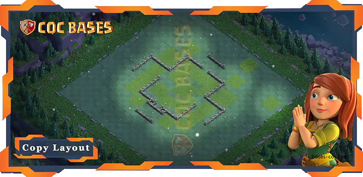 Coc Builder Bases Wall Top Builder Hall Level 4 Base with Link, Anti Everything Layout - Clash of Clans BH4 (10)