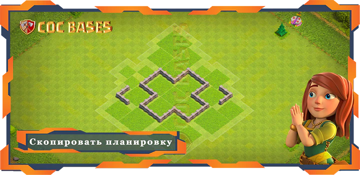 COC базы стен Clash of Clans Анти Трофей базы Tx3