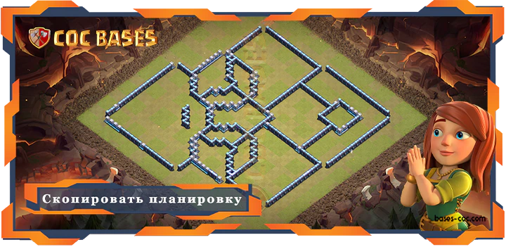 COC базы стен Топ Военные База TX15 с Ссылкой, Анти 3 Звезды, Анти Все, ВоенныеКВЛ Планировка - Clash of Clans (52)