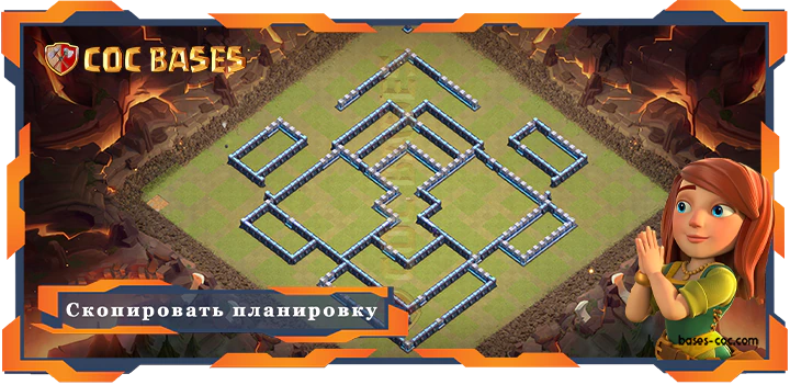 COC базы стен Топ Военные База ТХ15 со Ссылкой, Анти 2 Звезды, Легендарная Лига, ВоенныеКВЛ Планировка - Clash of Clans (4