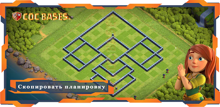 COC базы стен Топ Гибридная База TX13 с Ссылкой, Фарм, Легендарная Лига Планировка - Clash of Clans (40)