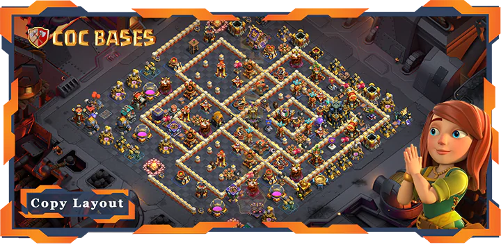 Top War Base TH17 with Link, Anti 2 stars, Anti 3 stars, War/CWL Layout - Clash of Clans (13)