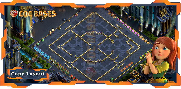 Coc bases Walls - Top Anti 3 Stars Base TH17 with Link, Anti Air, Hybrid Layout - Clash of Clans (04) [Updated]