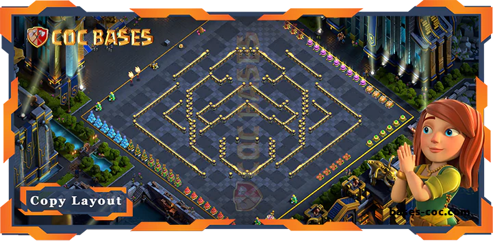 Coc bases Walls - Top Anti 3 Stars Base TH17 with Link, Anti Air Layout - Clash of Clans (08) [Updated]