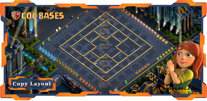 Coc bases Walls - Top Base TH17 with Link, Anti trophy, Anti 2 stars, Hybrid Layout - Clash of Clans (14) [Updated]