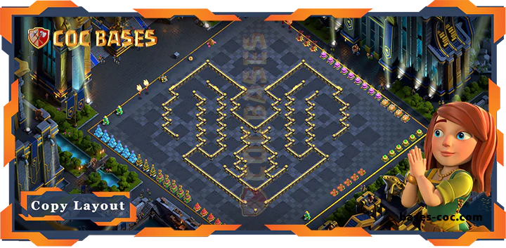 Coc bases Walls - Top Base TH17 with Link, WarCWL, Anti 3 Stars Layout - Clash of Clans (45)[Updated]