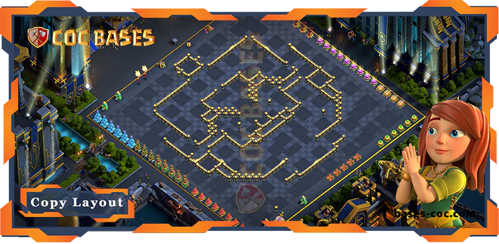 Coc bases Walls - Top Base TH17 with Link, WarCWL, Anti Everything, Defense Layout - Clash of Clans (30) [Updated]