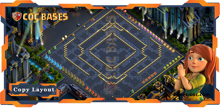 Coc bases Walls - Top Farming Base TH17 with Link, Anti 3 stars, Hybrid Layout - Clash of Clans (02) [Updated]