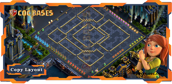 Coc bases Walls - Top Farming Base TH17 with Link, Anti Air, Anti 3 stars Layout - Clash of Clans (16) [Updated]