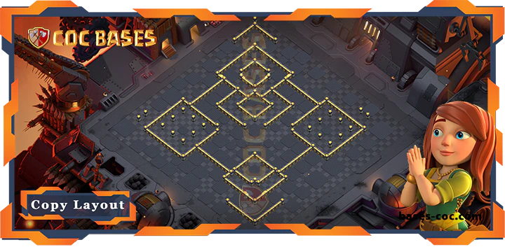 Coc bases Walls - Top War Base TH17 with Link, Anti 3 stars, Anti Air Electro Layout - Clash of Clans (18) [Updated]