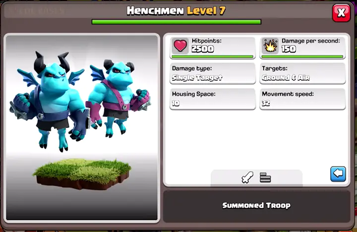 Henchmen Max level 7