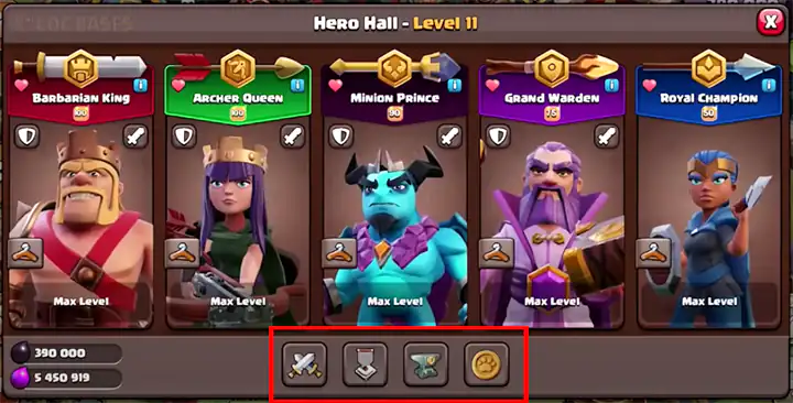 Hero Hall features