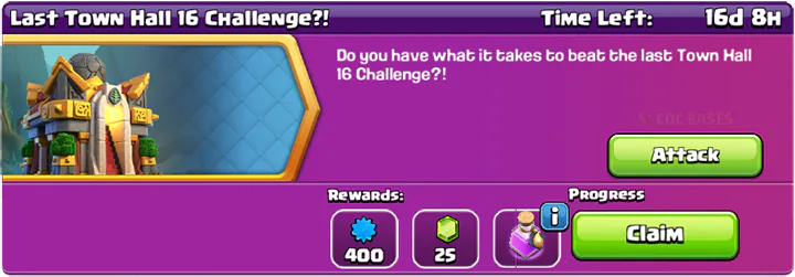 Last Town Hall 16 Challenge! completed