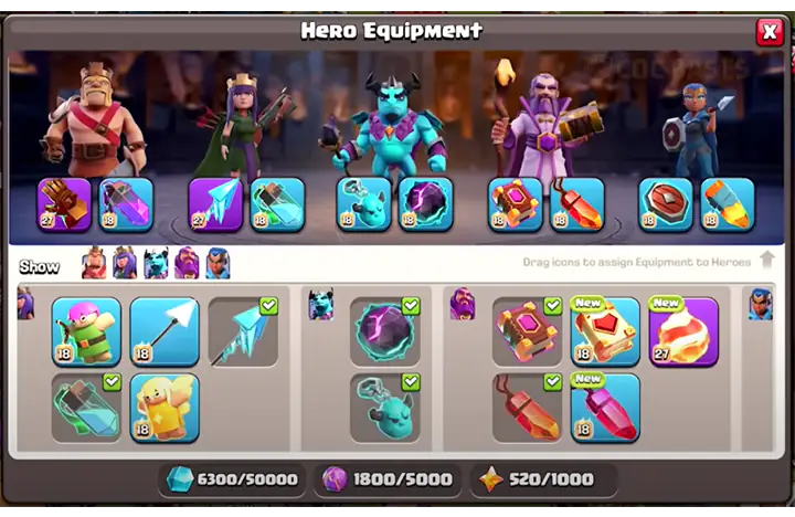Minion Prince hero equipments